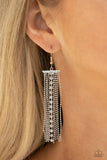Another Day, Another DRAMA-White Earring-Paparazzi Accessories.