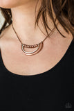 Artificial Arches-Copper Necklace-Paparazzi Accessories.