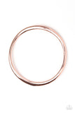 Awesomely Asymmetrical-Copper Bangle Bracelet-Paparazzi Accessories.