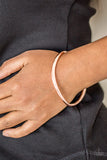 Awesomely Asymmetrical-Copper Bangle Bracelet-Paparazzi Accessories.