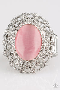 BAROQUE The Spell-Pink Ring-Paparazzi Accessories.