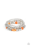 Babe-alicious-Orange Stretch Bracelet-Paparazzi Accessories.
