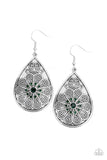Banquet Bling-Green Earring-Paparazzi Accessories.