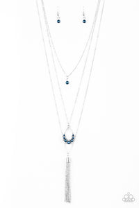 Be Fancy-Blue Necklace-Paparazzi Accessories.