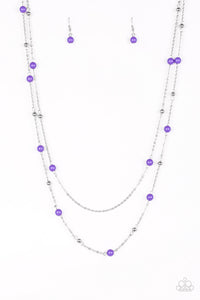 Beach Party Pageant-Purple Necklace-Paparazzi Accessories.