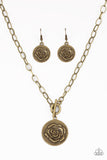 Beautifully Belle-Brass Necklace-Paparazzi Accessories.