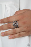 Blink Back TIERS-Silver Ring-Paparazzi Accessories.