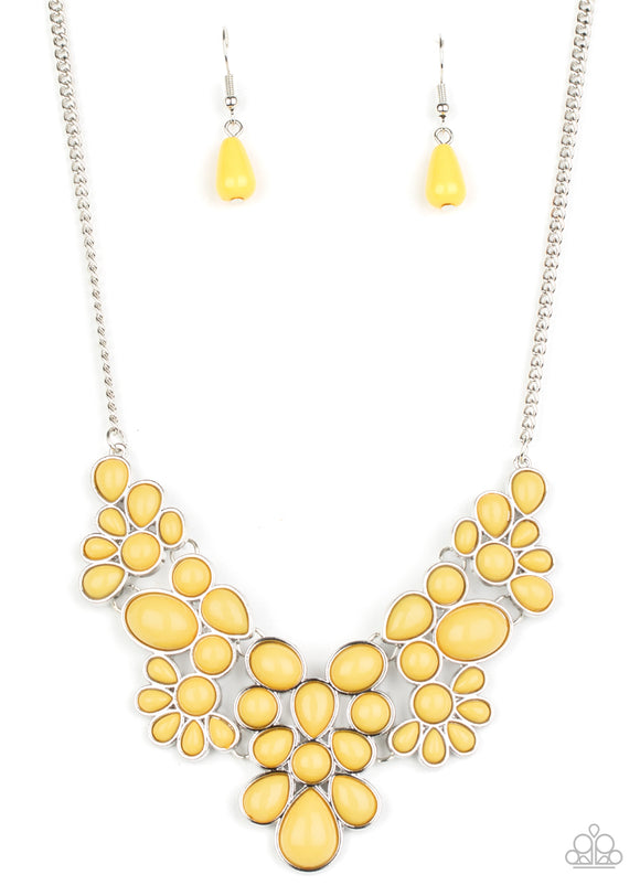 Bohemian Banquet-Yellow Necklace-Paparazzi Accessories.