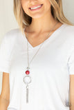 Bold Balancing Act-Red Necklace-Paparazzi Accessories.