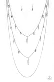 Bravo Bravado-Silver Necklace-Paparazzi Accessories.