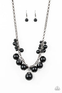 Broadway Belle-Gunmetal-Black Necklace-Paparazzi Accessories