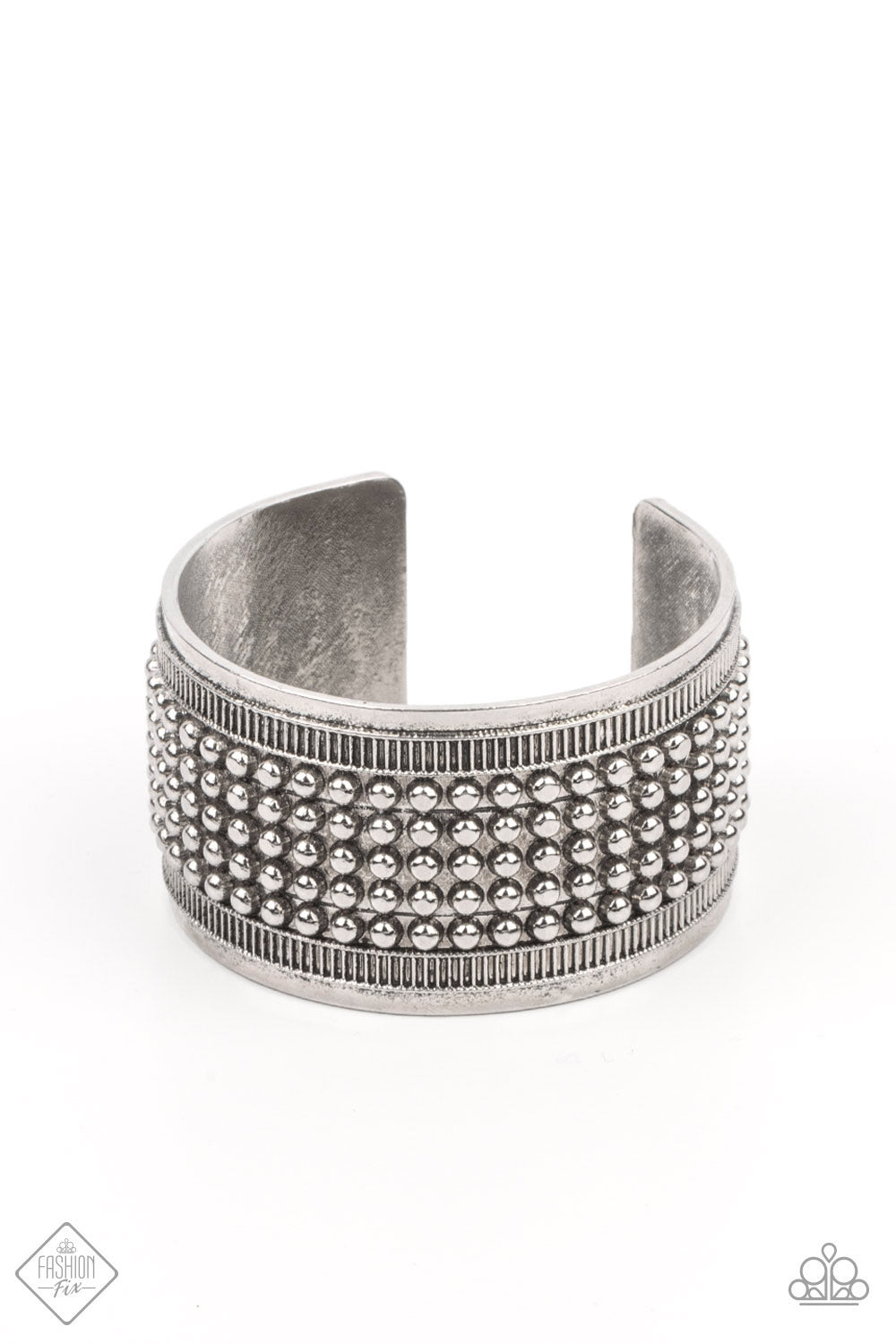 Paparazzi Nature Mode Silver Textured Cuff Bracelet