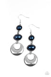 Bubbling To The Surface-Blue Earring-Paparazzi Accessories.