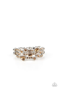 Bubbly Effervescence-Brown Ring-Paparazzi Accessories.