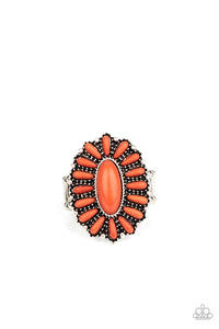 Cactus-Cabana-Orange Ring-Paparazzi Accessories.
