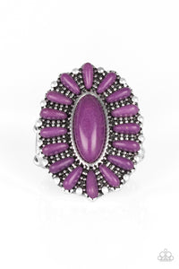 Cactus Cabana-Purple Ring-Paparazzi Accessories.