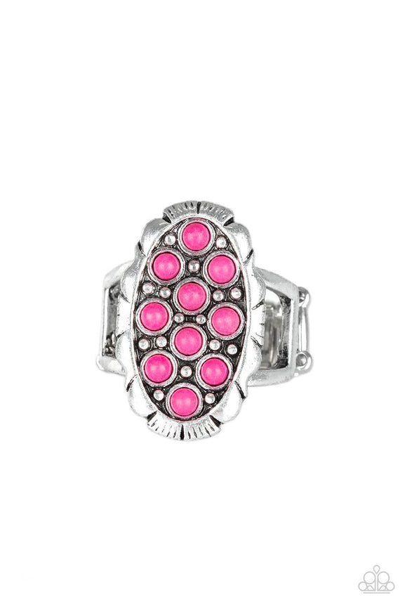 Cactus Garden-Pink Ring-Paparazzi Accessories.