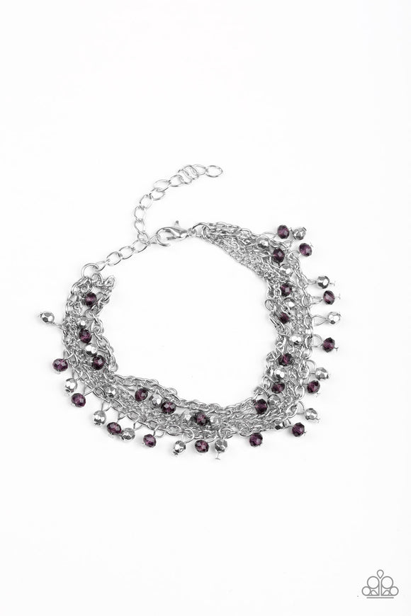 Cash Confidence-Purple Clasp Bracelet-Paparazzi Accessories.