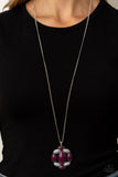 Chromatic Cache-Purple Necklace-Paparazzi Accessories.