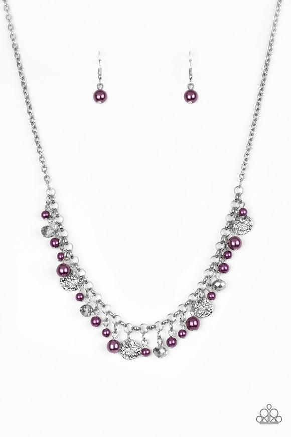 Coastal Cache-Purple Necklace-Paparazzi Accessories.