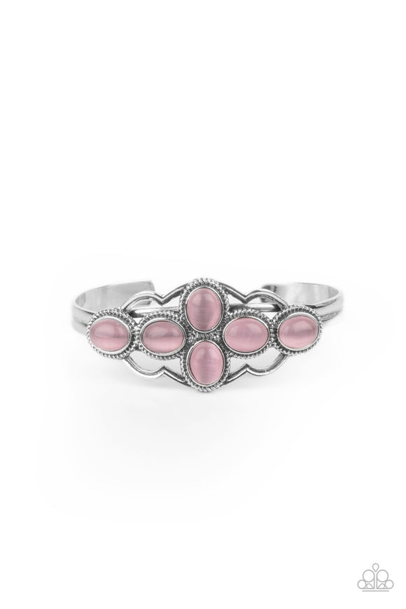 Color Me Celestial-Pink Cuff Bracelet-Paparazzi Accessories.