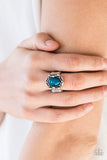 Color Me Confident-Blue Ring-Paparazzi Accessories.