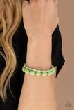 Colorfully Country-Green Stretch Bracelet-Paparazzi Accessories.