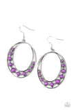 Crescent Cove-Purple Earring-Paparazzi Accessories.