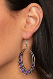 Crescent Cove-Purple Earring-Paparazzi Accessories.