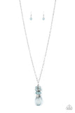 Crystal Cascade-Blue Necklace-Paparazzi Accessories.