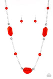 Crystal Charm-Red Necklace-Paparazzi Accessories.