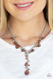 Crystal Couture-Brown Necklace-Paparazzi Accessories.