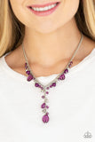 Crystal Couture-Purple Necklace-Paparazzi Accessories.