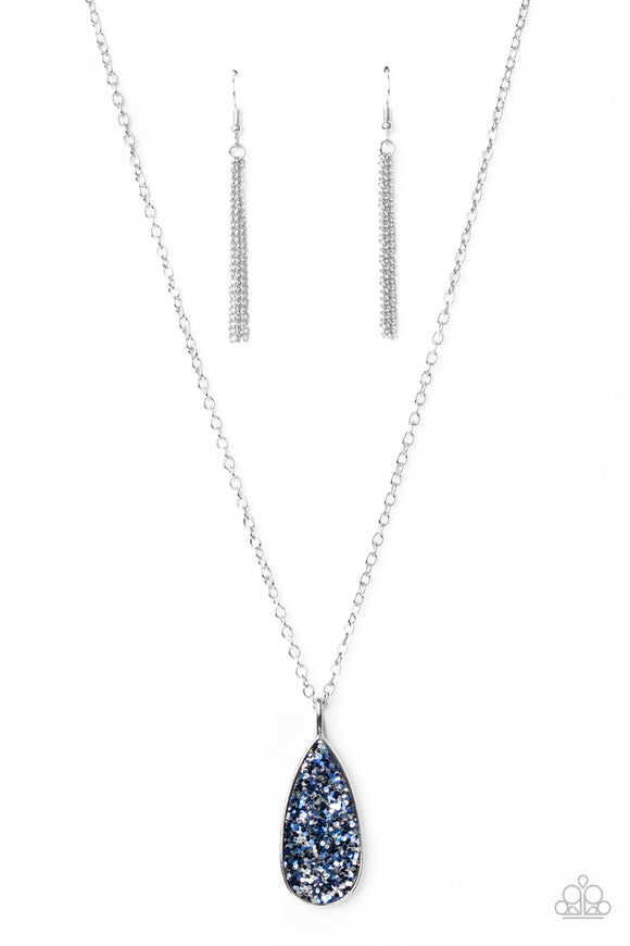 Daily Dose of Sparkle-Blue Necklace-Paparazzi Accessories.