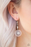 Desert Bliss-Silver Earring-Paparazzi Accessories.