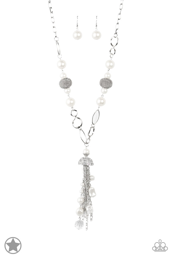 Designated Diva-White Necklace-Paparazzi Accessories.