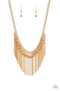 Divinely Diva-Gold Necklace-Paparazzi Accessories.