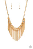Divinely Diva-Gold Necklace-Paparazzi Accessories.