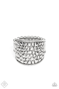 Dotted Decorum-Silver Ring-Paparazzi Accessories