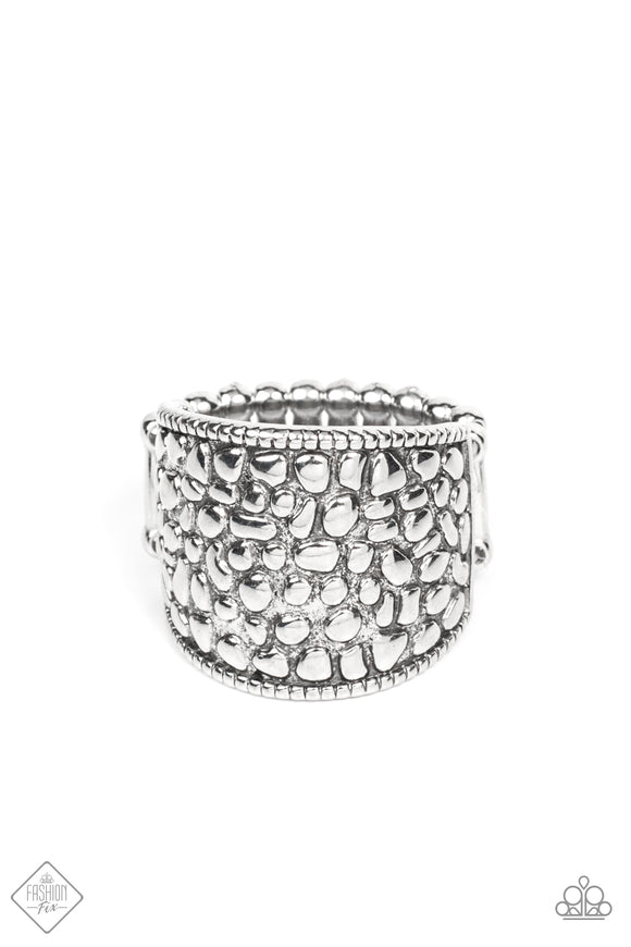 Dotted Decorum-Silver Ring-Paparazzi Accessories