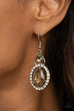 Double The Drama-Brown Earring-Paparazzi Accessories.