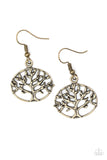 Dream TREEHOUSE-Brass Earring-Paparazzi Accessories.