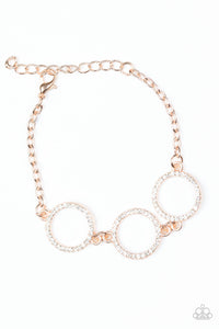 Dress The Part-Rose Gold Clasp Bracelet-Paparazzi Accessories.