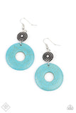 Earthy Epicenter-Blue Earring-Paparazzi Accessories.