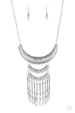 Eastern Empress-Silver Necklace-Paparazzi Accessories.