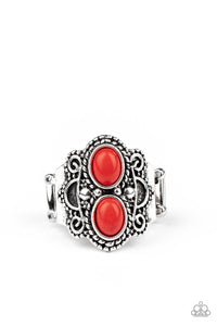 Eco Essence-Red Ring-Paparazzi Accessories.
