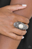 Ego Trippin-White Ring-Paparazzi Accessories.