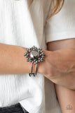 Elaborate Elegance-Black Hinge Bracelet-Paparazzi Accessories.
