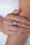 Elegantly Enchanted-Pink Ring-Paparazzi Accessories.