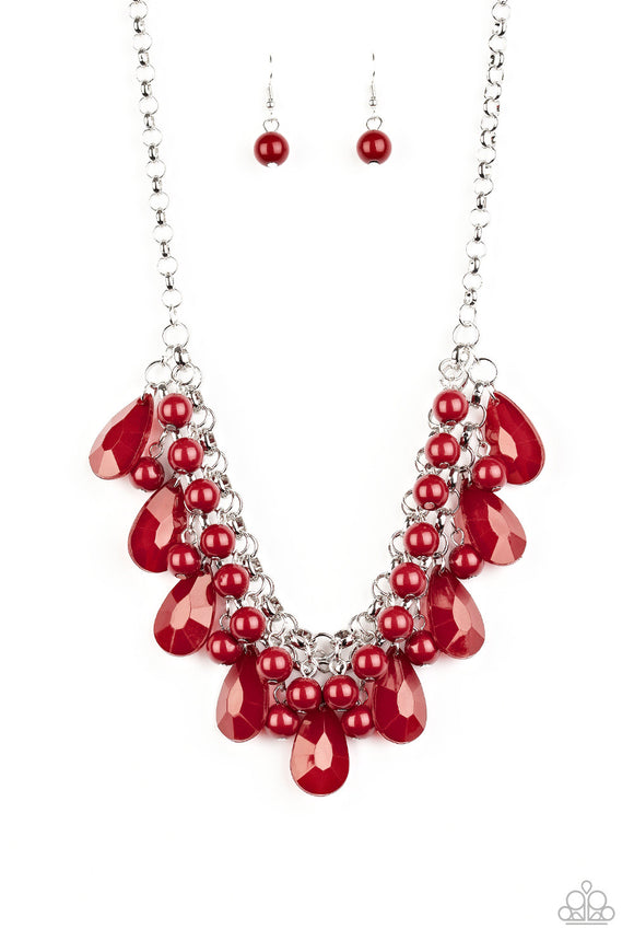Endless Effervescence-Red Necklace-Paparazzi Accessories.